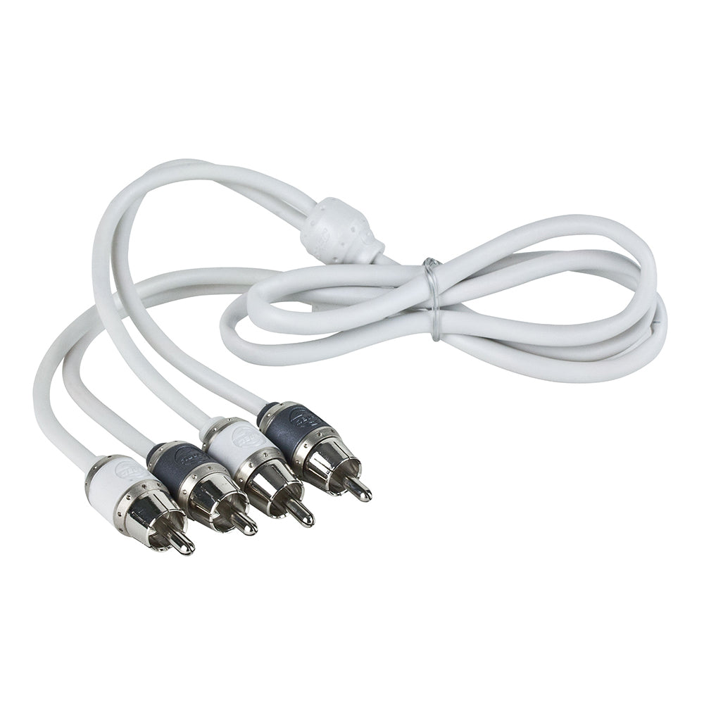 T-Spec V10 Series RCA audio cable for 2 channels, 3-foot length, with gold-plated connectors and flexible black cable.
