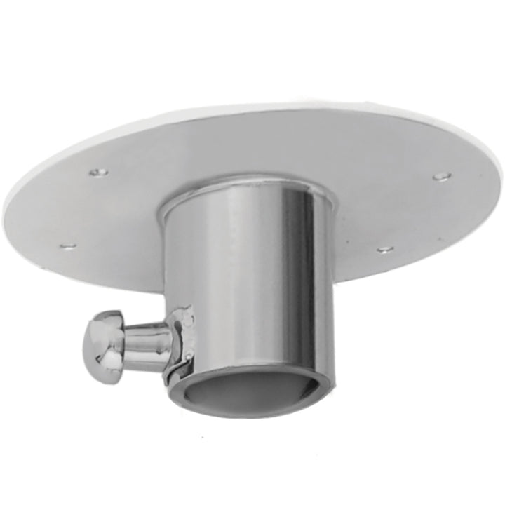 Stainless steel TACO Marine table base with locking pin, designed for durable marine boat furniture accessories.
