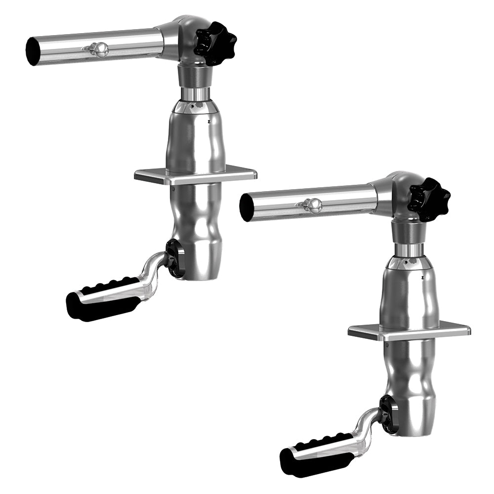 TACO Marine Grand Slam 280 Outrigger Mounts with Offset Handle, durable aluminum outrigger accessories for boats.