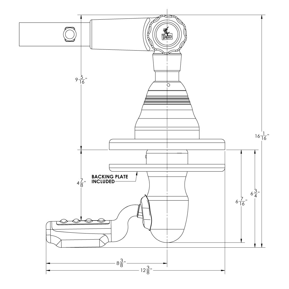 Pair of TACO Marine Grand Slam 400 Outrigger Top Mount accessories for boat outriggers, shown in a close-up view.