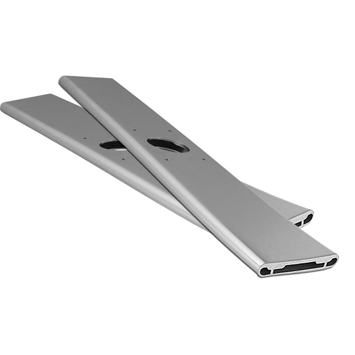 Pair of TACO Marine T-Top extrusion plates for outriggers, pre-drilled for Grand Slams, 20-inch length, designed for boat outriggers.