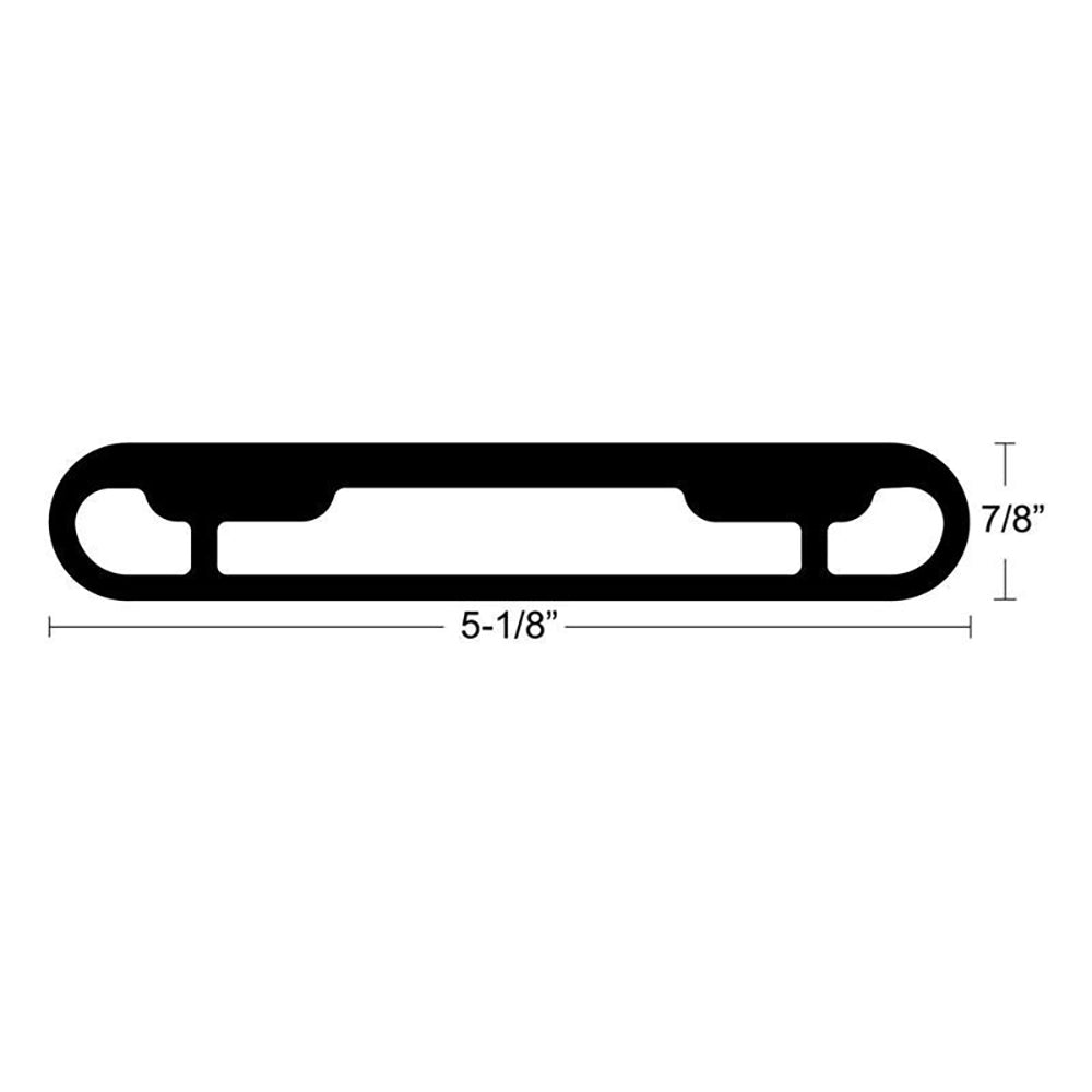 Pair of TACO Marine T-Top extrusion plates for outriggers, pre-drilled for Grand Slams, 20-inch length, marine boat accessory.