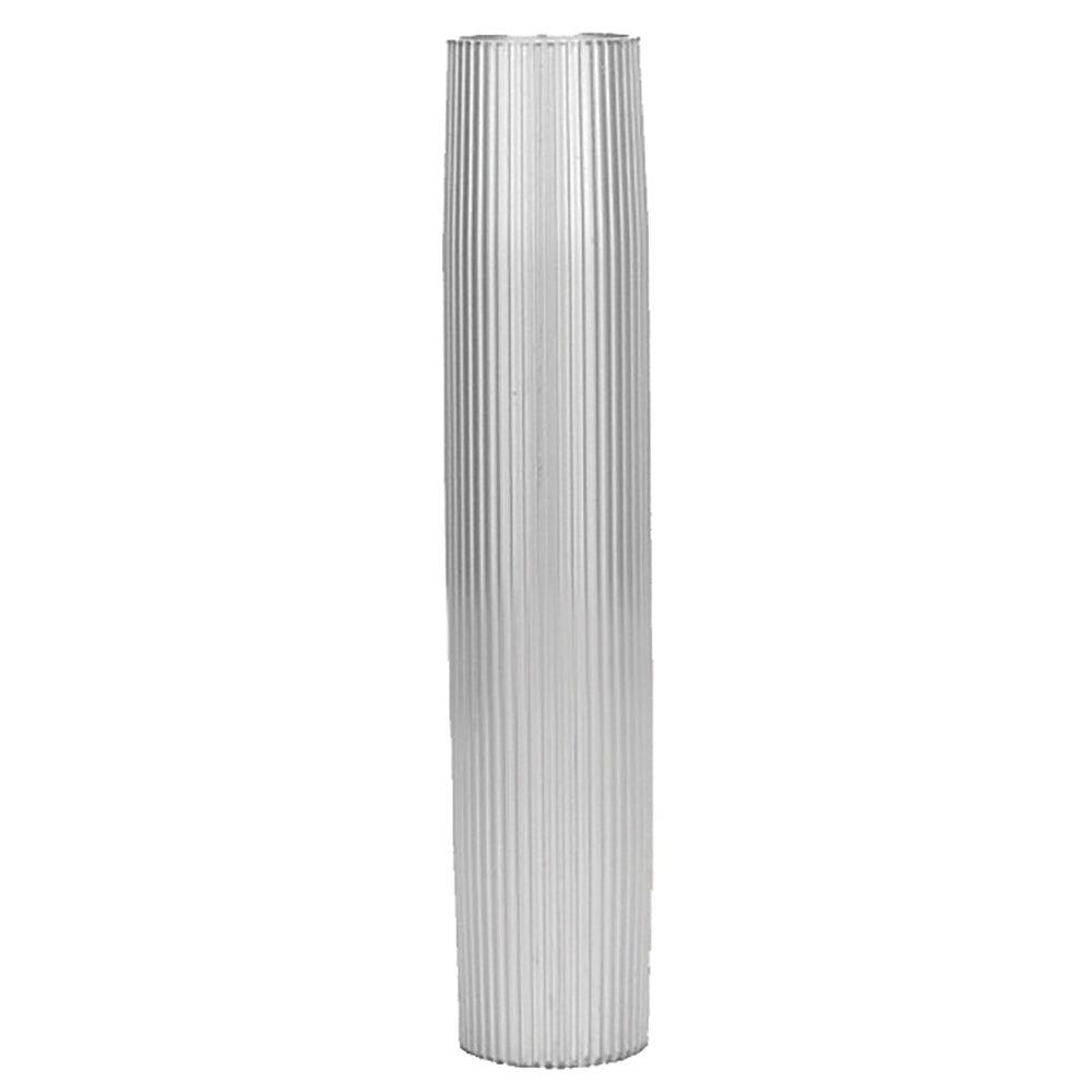 TACO Marine aluminum ribbed table pedestal with 2-3/8 inch diameter and 30-3/4 inch length for marine boat surfaces
