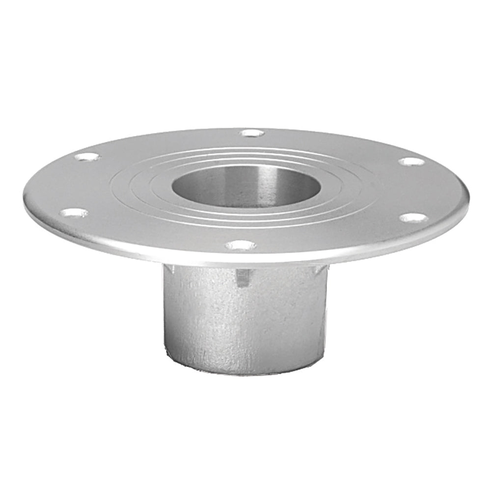 TACO Marine flush mount TACO Table Support for 2-3/8 inch pedestals, sturdy metal construction, ideal for marine table installations.