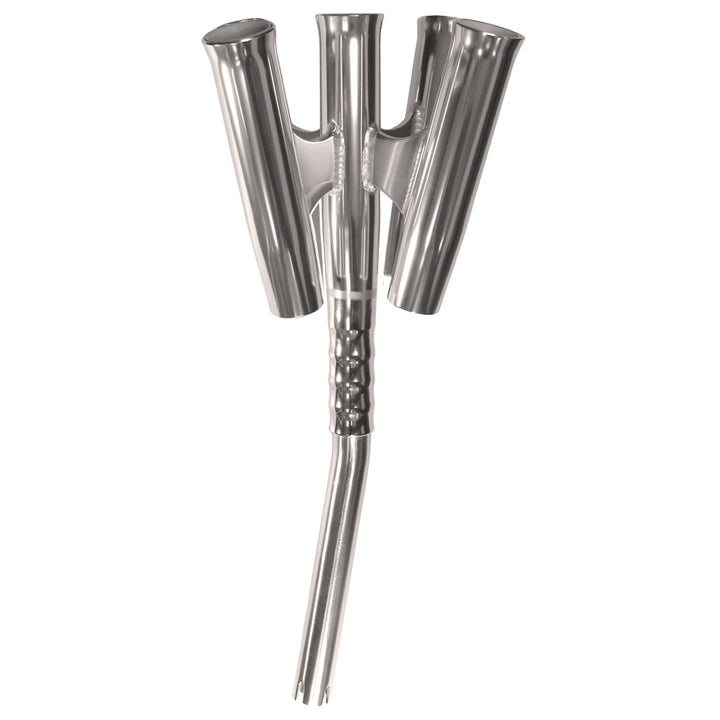 TACO Marine Olympic 5-Rod Holder Cluster for boat fishing, durable stainless steel rod holders with secure mounting.