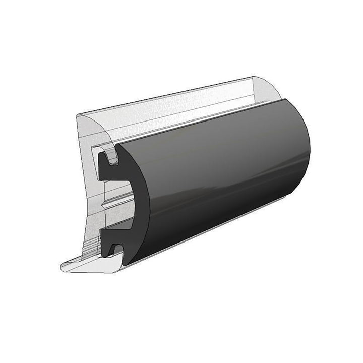 TACO Marine TACO 70 flexible black rub rail insert, 1-3/16" x 1/2" for boat rub rail protection and customization
