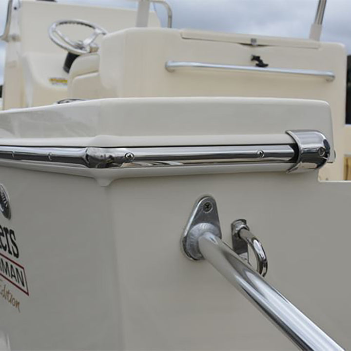 TACO Marine Hollow Back 304 stainless steel rub rail insert, 3/4 inch by 6 feet, for boat edge protection and aesthetic enhancement