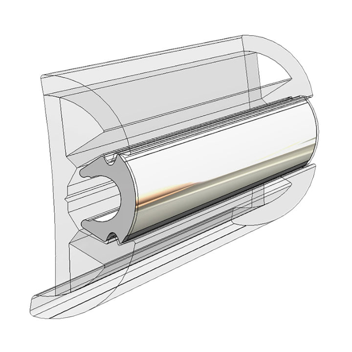 Insert de rail de frottement TACO - Chrome flexible - 80