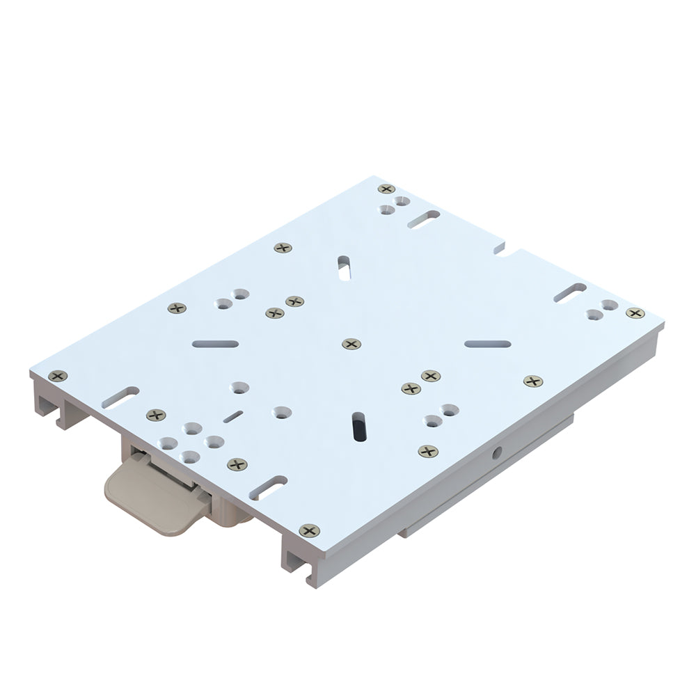 TACO Marine Low Profile Adjustable Seat Slide for boat seating, featuring durable metal construction and smooth adjustment mechanism.