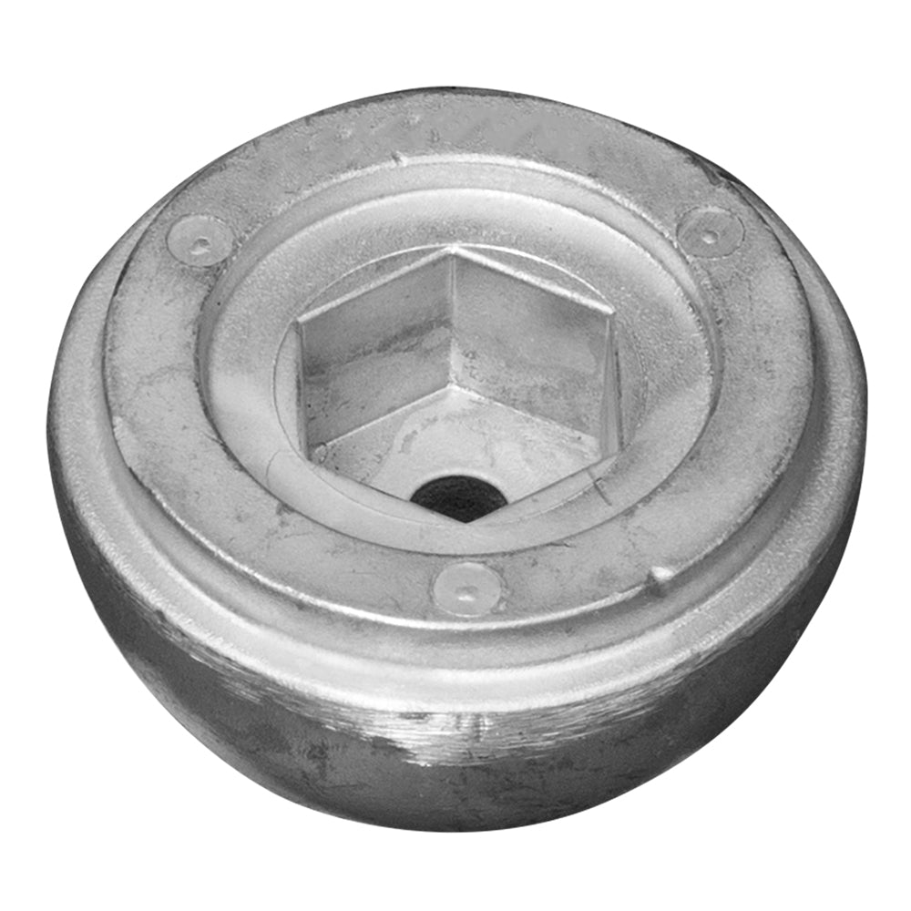 Tecnoseal Quick Zinc Propeller Nut Anode Kit for BTQ140 bow thrusters, showing zinc anodes attached to marine propeller components.
