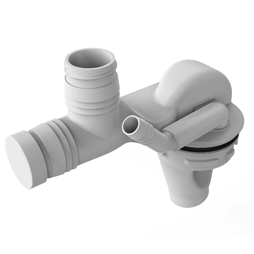 Thetford Marine MSD Spout for blowers and heaters, showing a close-up of the durable plastic spout component.