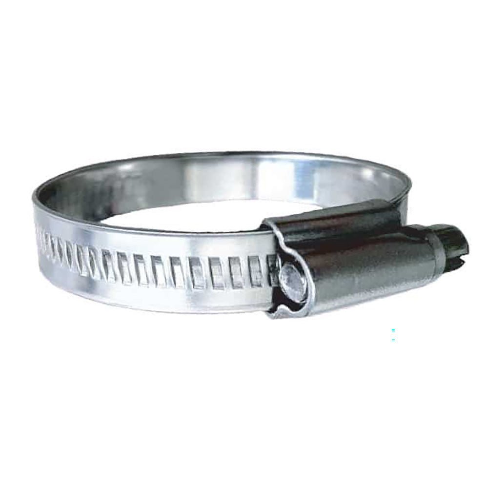 Colliers de serrage à vis sans fin non perforés Trident Marine en acier inoxydable 316 - Bande 15/32" - Plage de serrage (1-1/2" - 2") - Paquet de 10 - Taille SAE 24