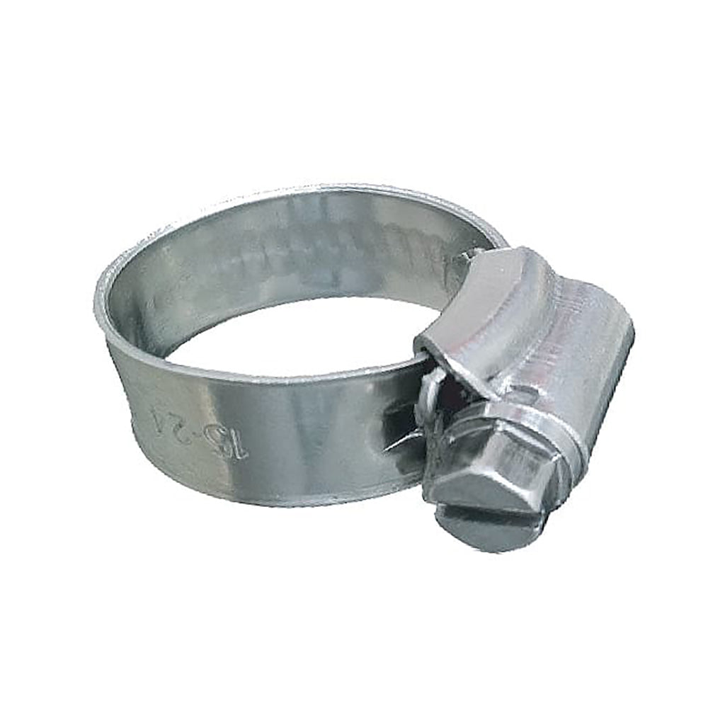 Colliers de serrage à vis sans fin non perforés Trident Marine en acier inoxydable 316 - Bande 3/8" - Plage de serrage (1-1/16" 1-1/2") - Paquet de 10 - Taille SAE 16