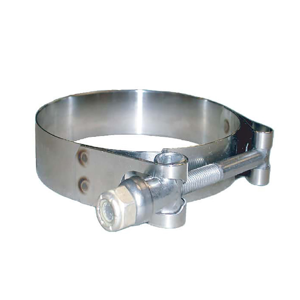 Trident Marine 316 SS T-Bolt Clamp with 3/4-inch band, 6.53-7.10 inch range, 10-pack of marine accessories.