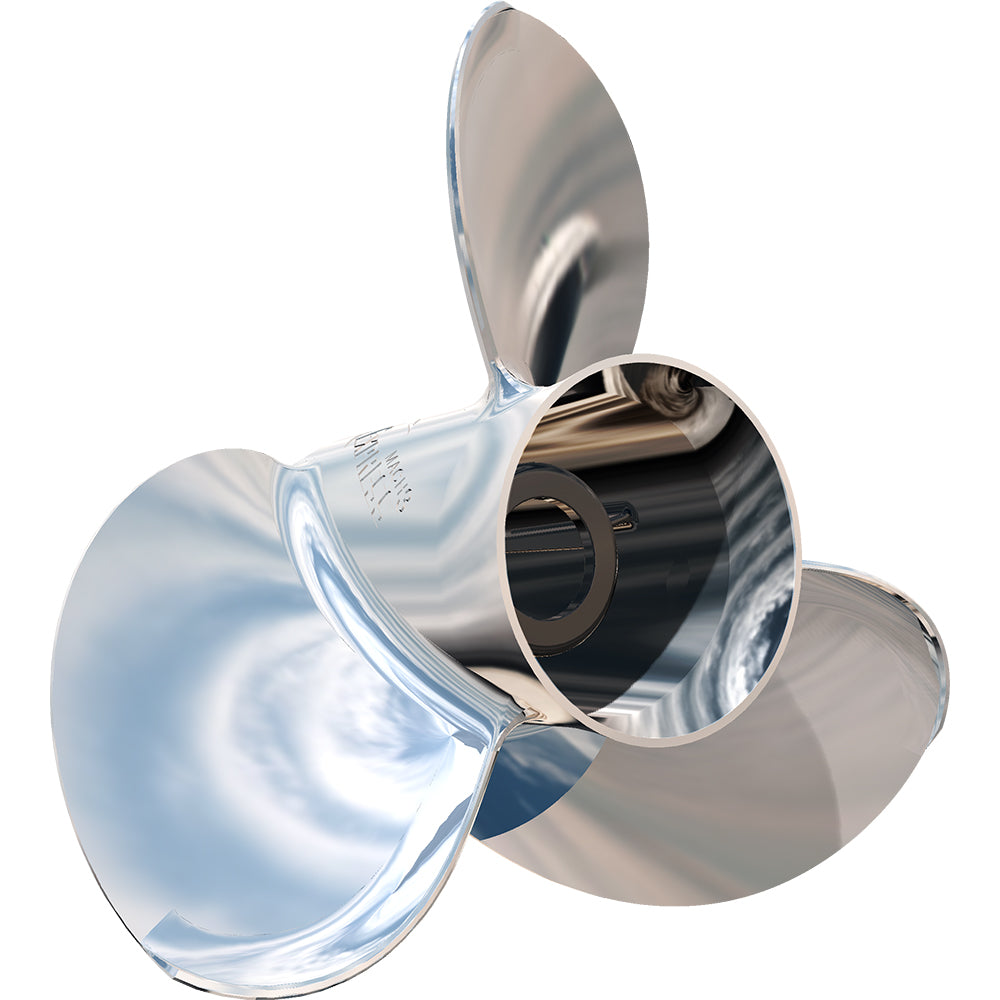 Turning Point Express Mach3 right-hand stainless steel 3-blade propeller, 10.38" x 14" pitch, for marine vessels.