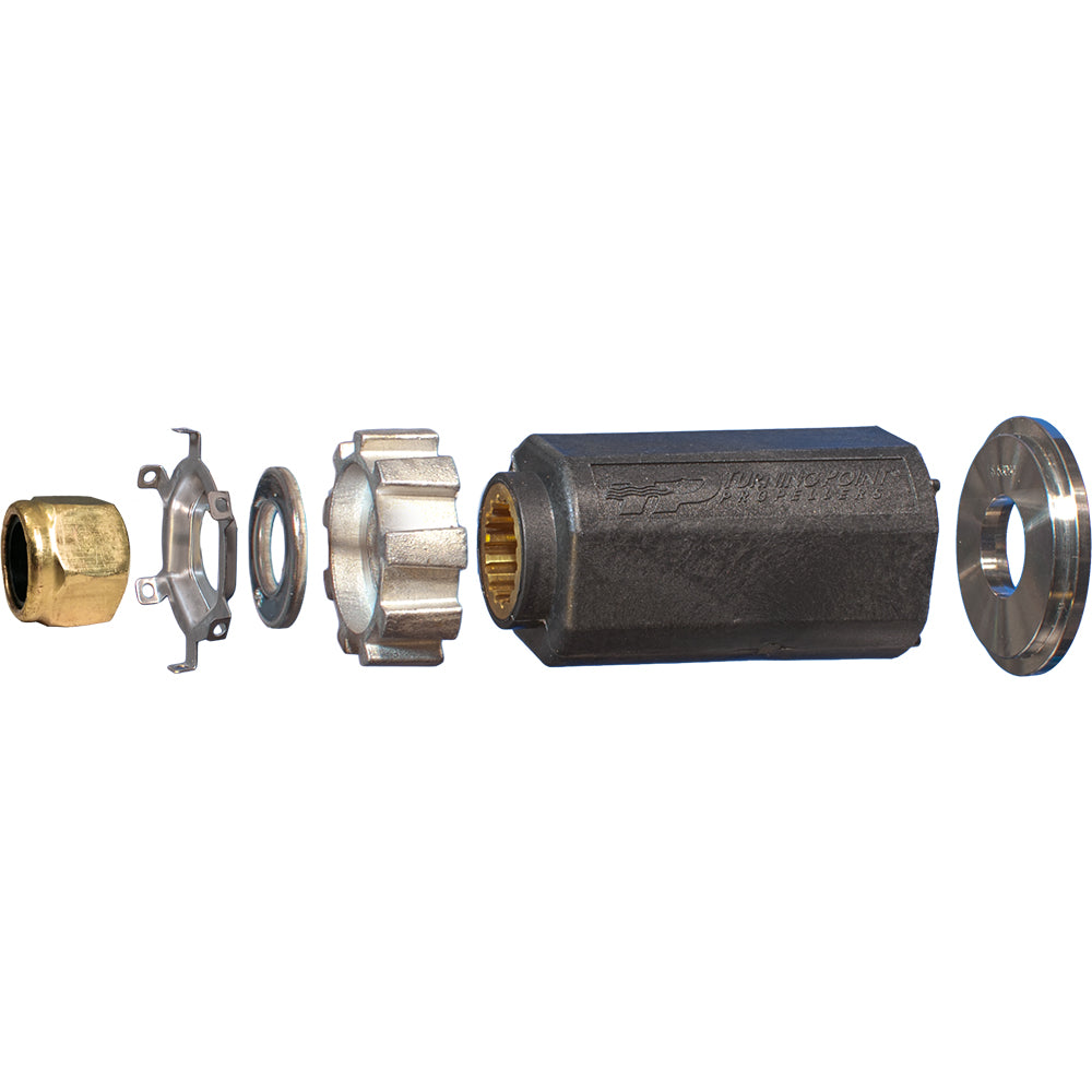 Turning Point Propellers Hub Kit #501 with multiple black propeller blades and mounting hardware for drone or RC aircraft.