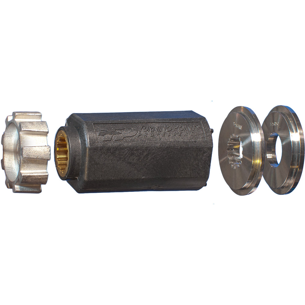 Turning Point Propellers Hub Kit #509 with propellers, black and silver components, designed for drone or RC helicopter use.