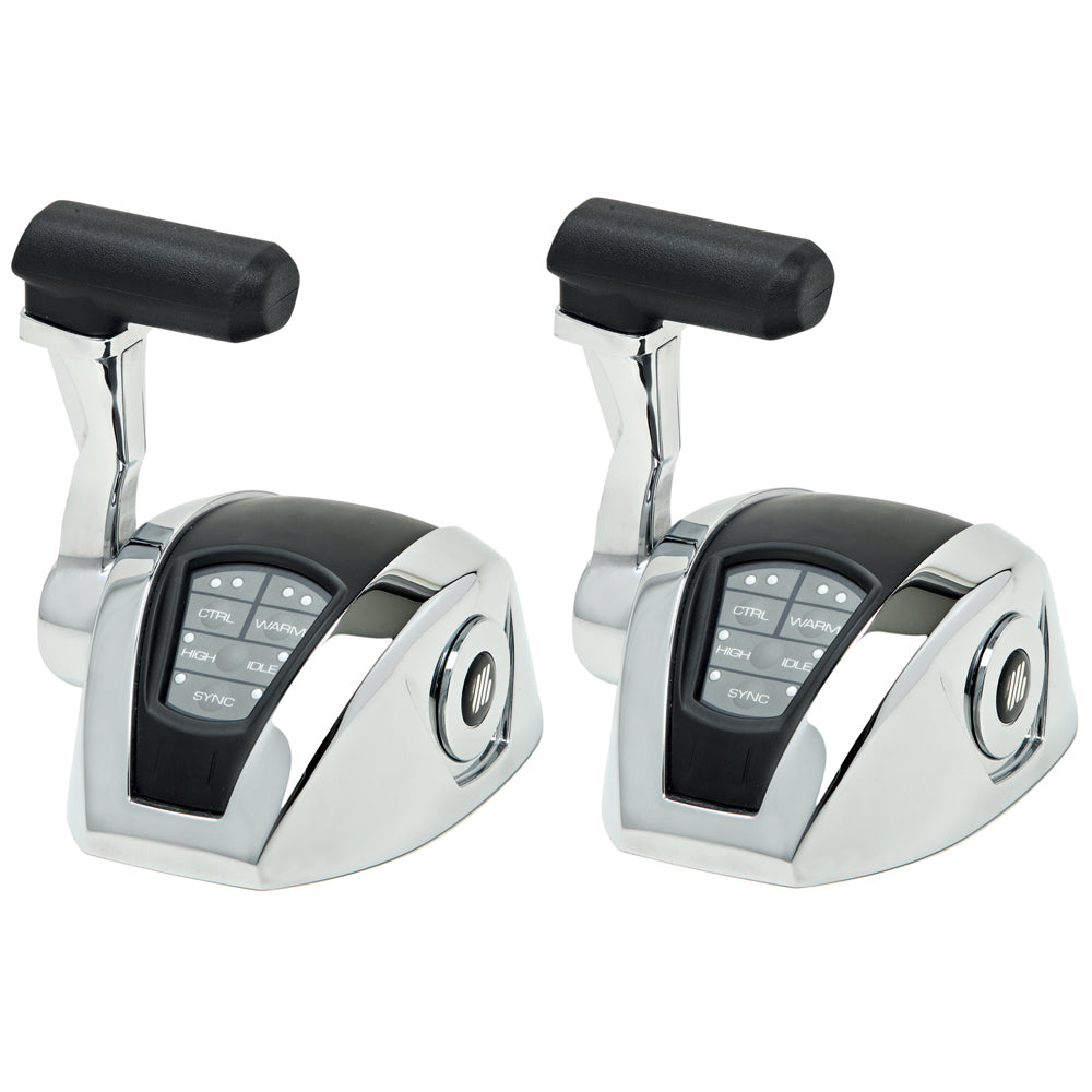 UFlex Power A Electronic Control Package for single engine with dual station, featuring electronic throttle and shift controls.