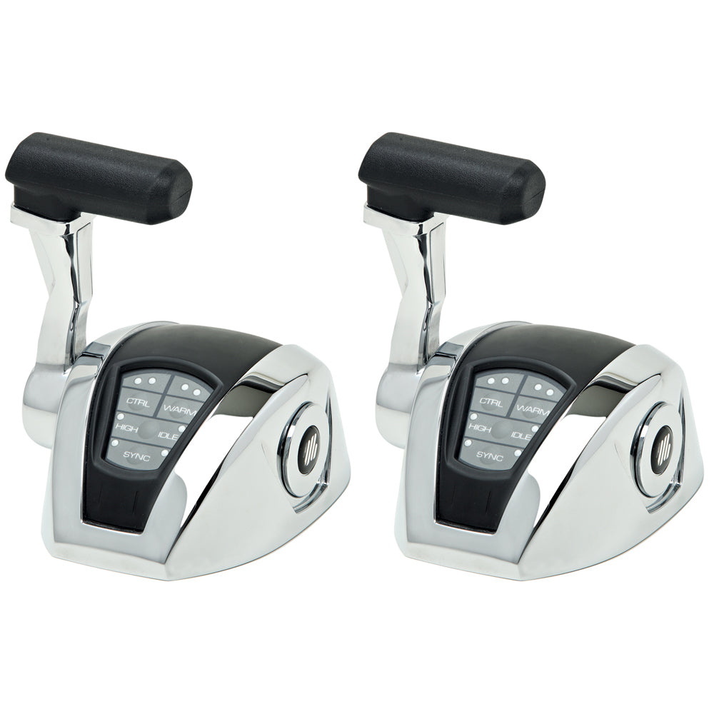 UFlex Power A electronic engine control package with mechanical throttle and shift, designed for single engine dual station setup.