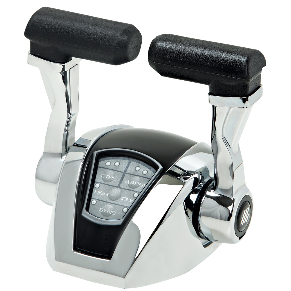 UFlex Power A Mark II Twin Engines Control Head without trim, marine engine controls by Uflex USA.