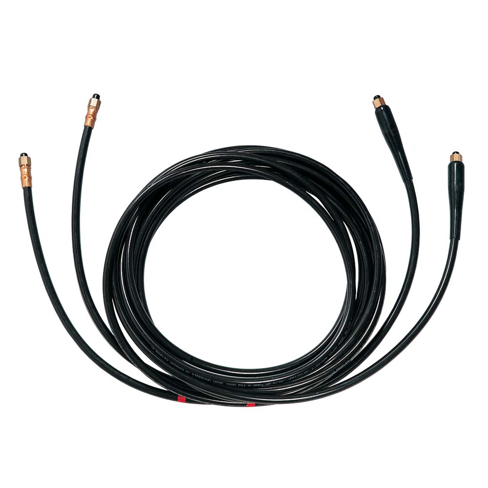 UFlex USA hydraulic steering hose kit with two 16-foot hydraulic hoses for boat steering systems.
