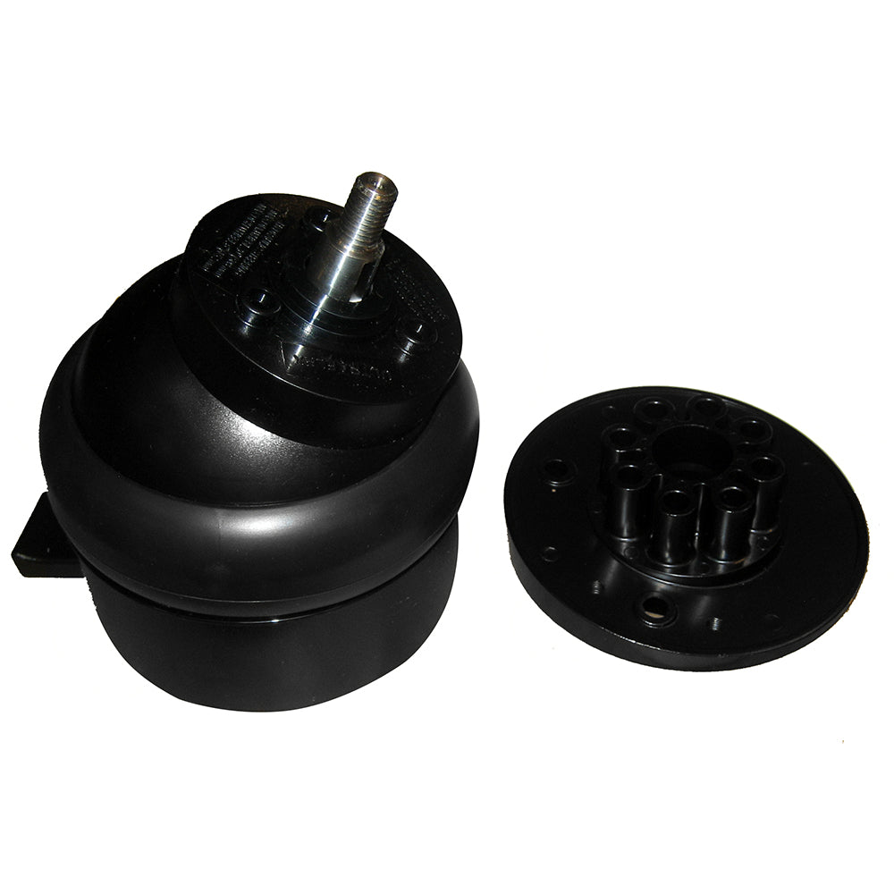 Uflex USA X52 tilt steering mechanism with mounting hardware for boat steering systems, showing the metal components and mounting points.