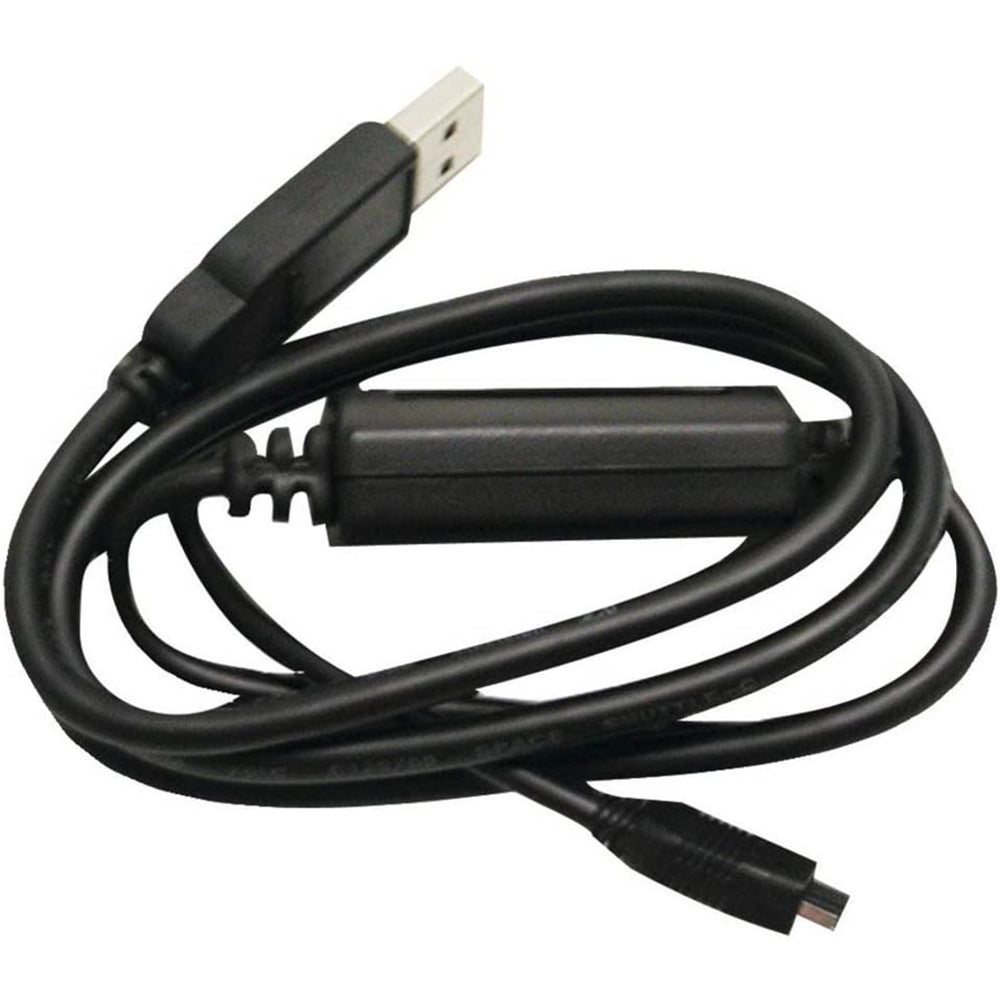 Uniden USB programming cable for DMA scanners, black accessory with USB connector and cable for easy device programming.