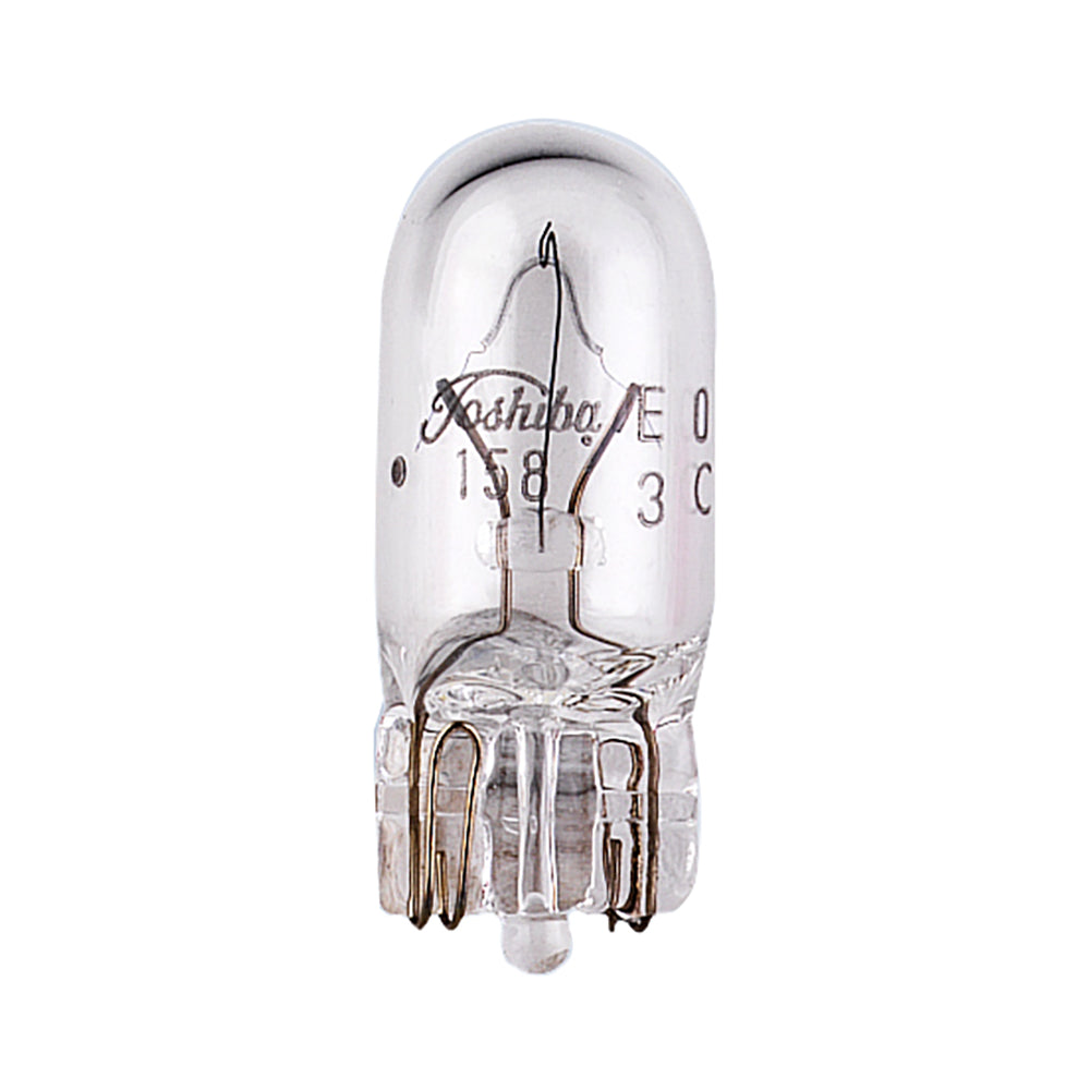 VDO Type E wedge-based 12V gauge bulbs in a 4-pack, suitable for automotive gauges and dashboard lighting.