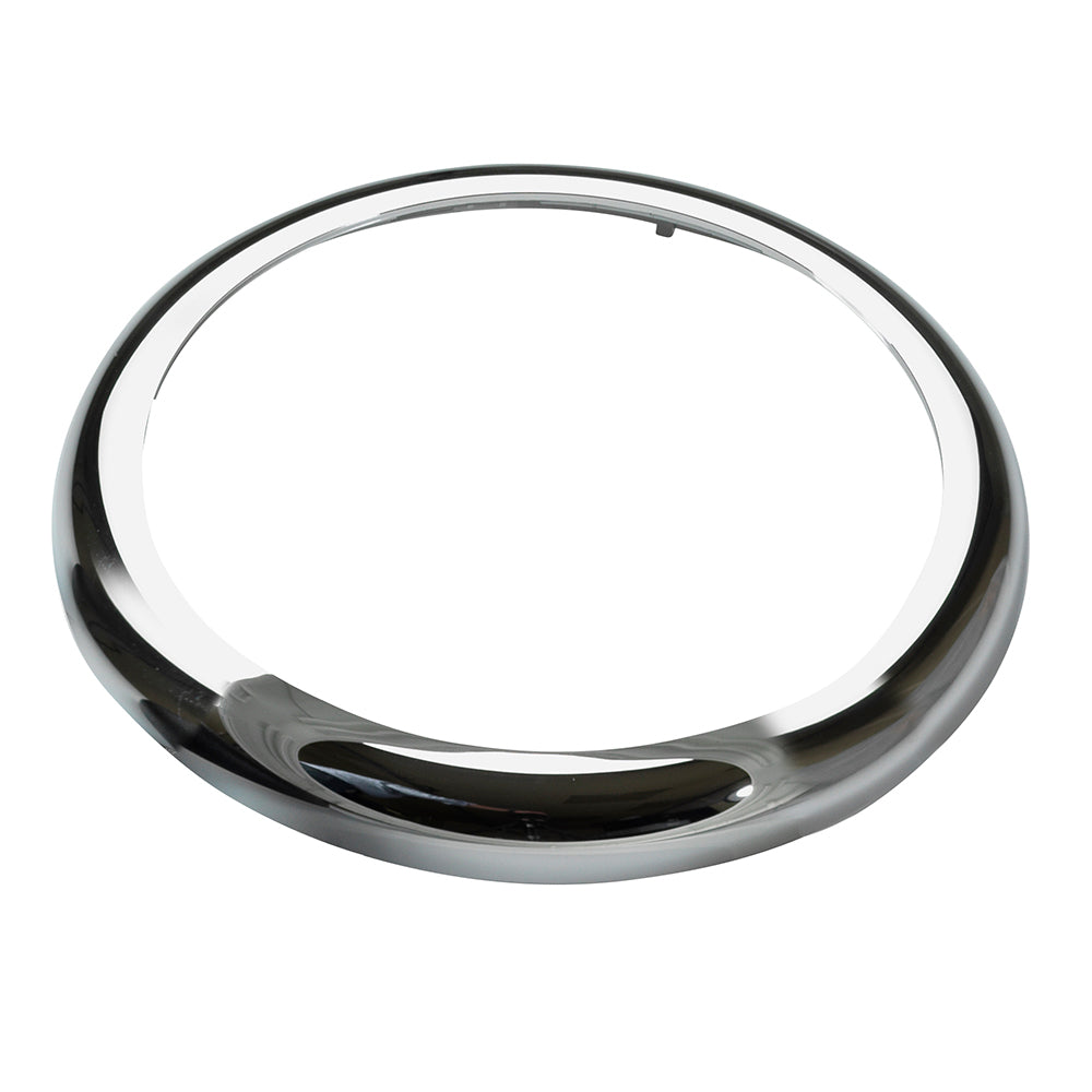 Chrome Veratron 52mm ViewLine bezel for round gauges, durable metal gauge accessory with a polished finish