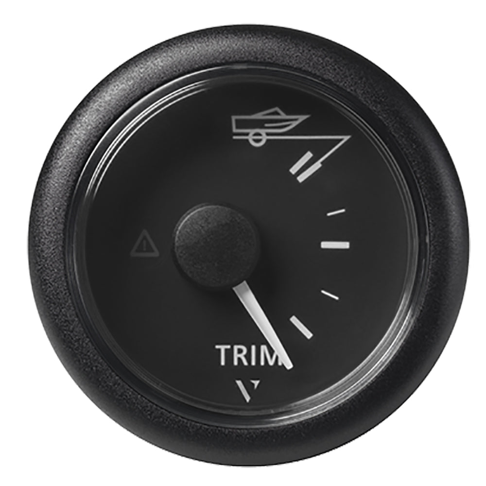 Veratron 52mm ViewLine trim indicator gauge with black dial, round bezel, showing up/down position, for marine or automotive use