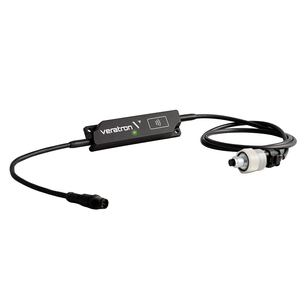 Veratron LinkUp intelligent temperature and pressure gauges displaying digital readings with clear dials and branding.