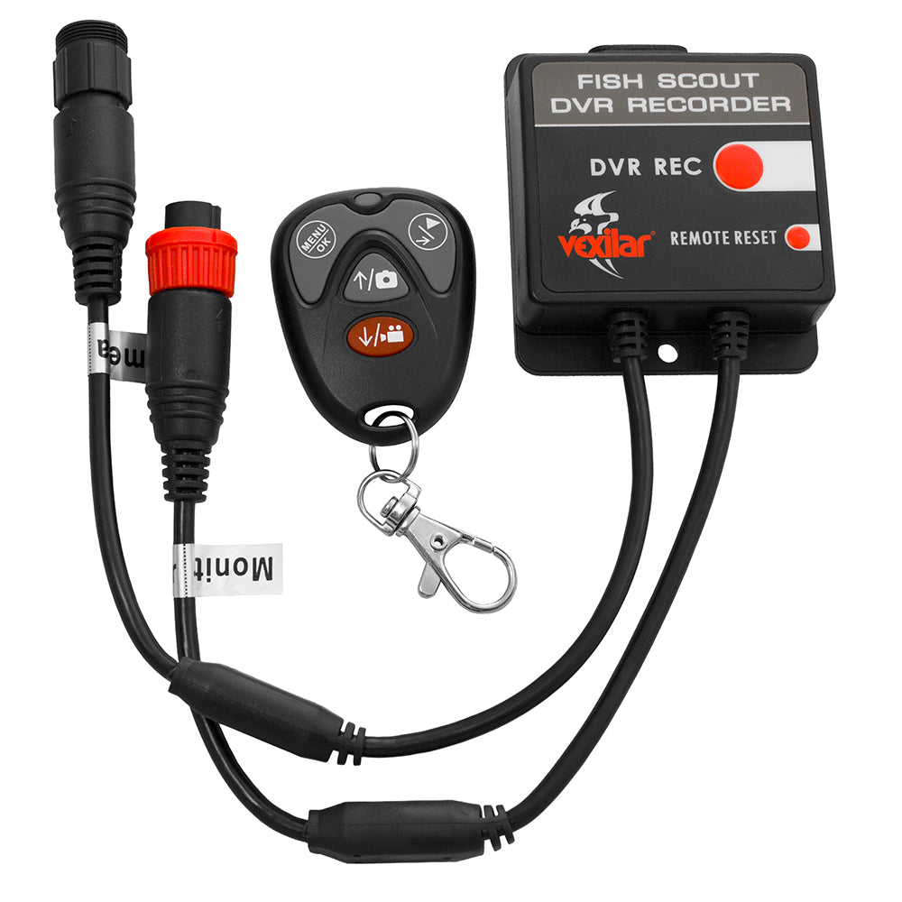 Vexilar portable digital video recorder with remote for ice fishing Fish Scout camera system, compact and easy to use.