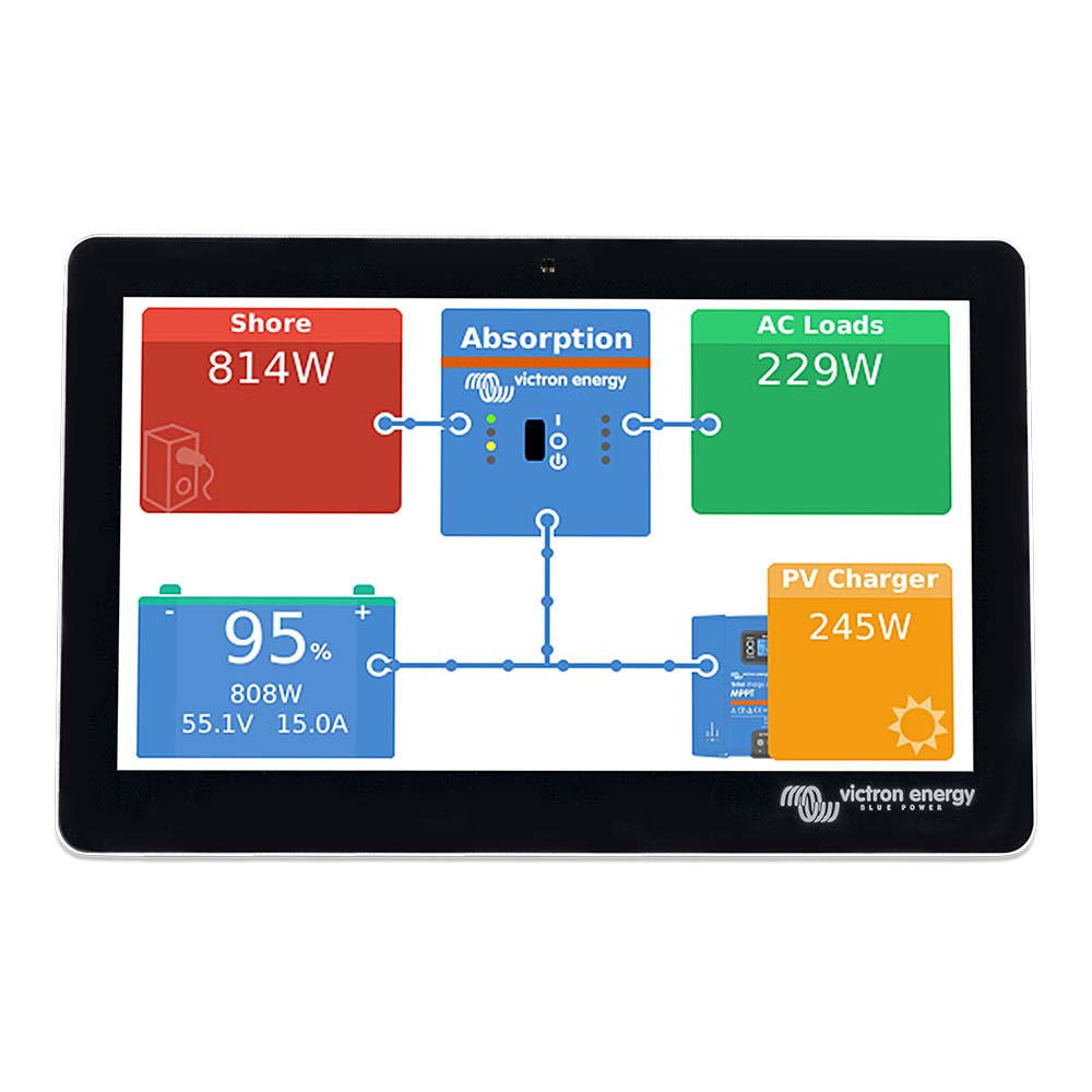 Victron Energy GX Touch 70 surface mount display with 7-inch screen, accessory for Victron energy systems.