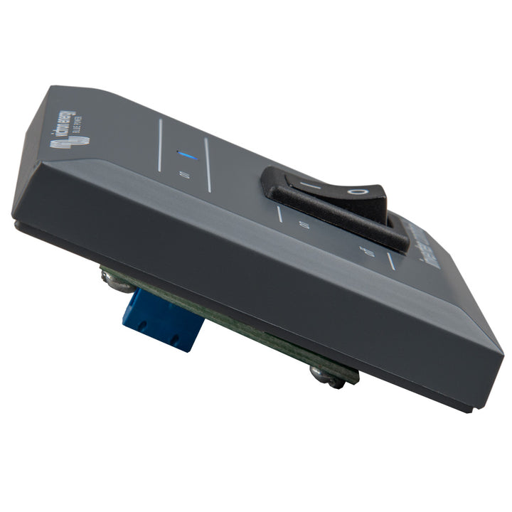 Victron Energy Phoenix Inverter Control VE.Direct accessory showing control panel with display and connection ports.