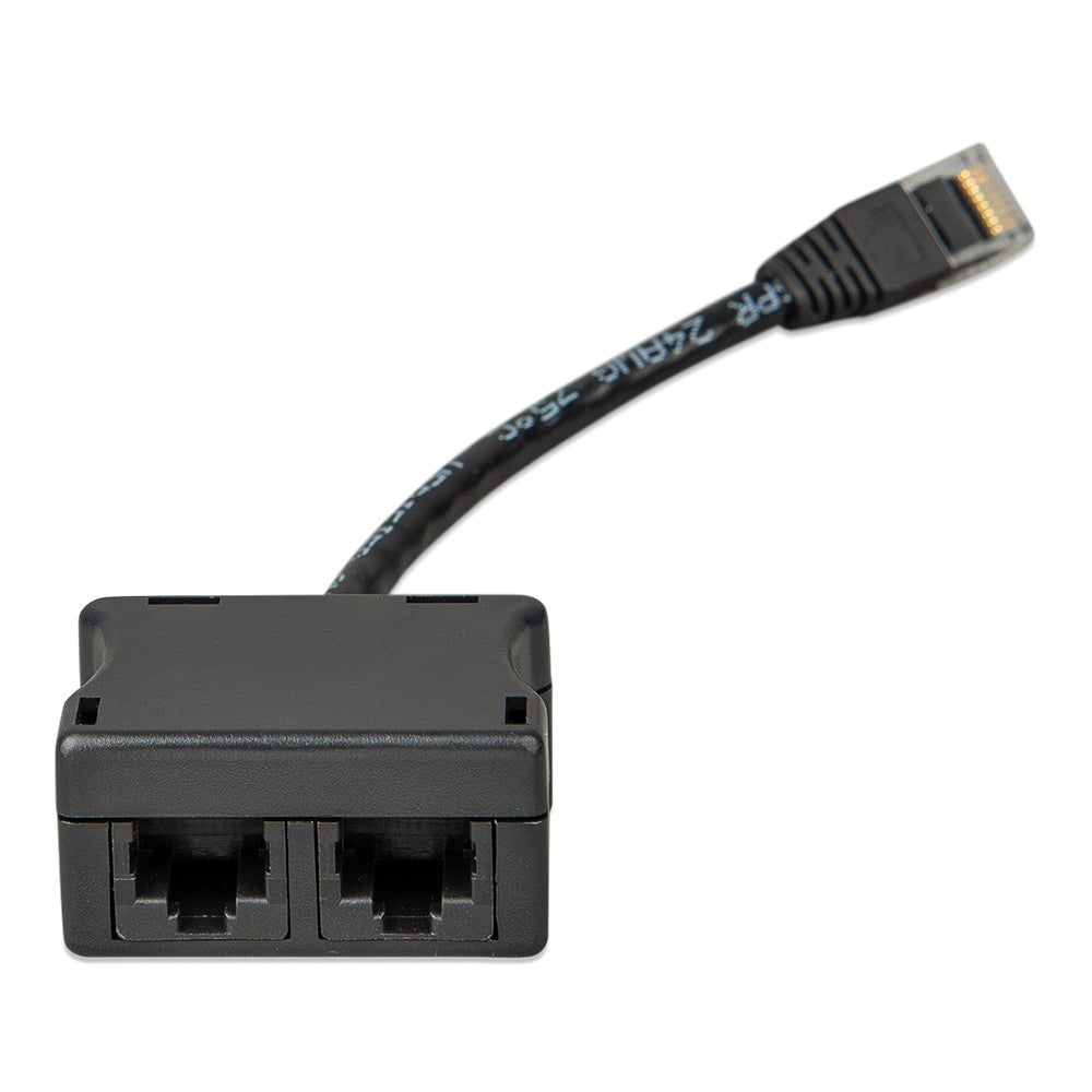 Victron Energy RJ45 UTP splitter cable with 1 male and 2 female connectors, 15cm length for networking accessories.