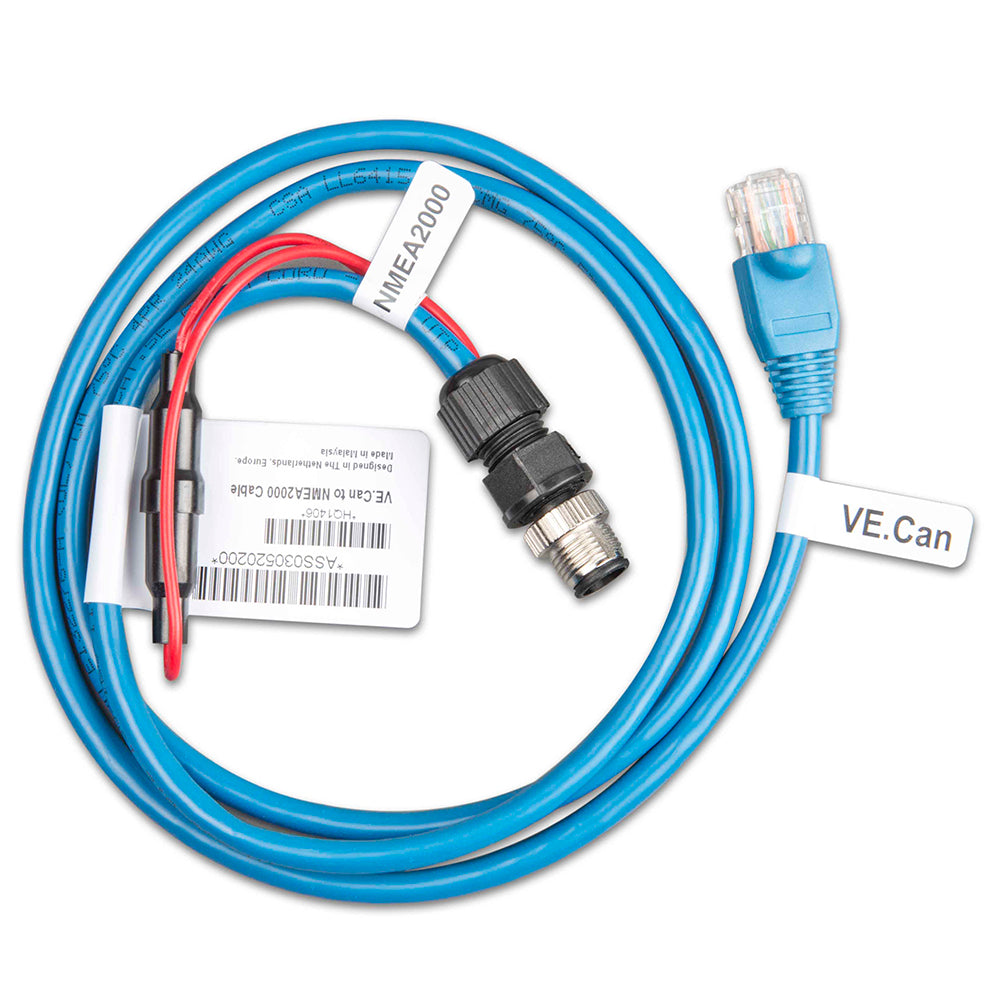 Victron Energy VE. Can to NMEA 2000 Micro-C Male Cable for marine electronics and data communication accessories.