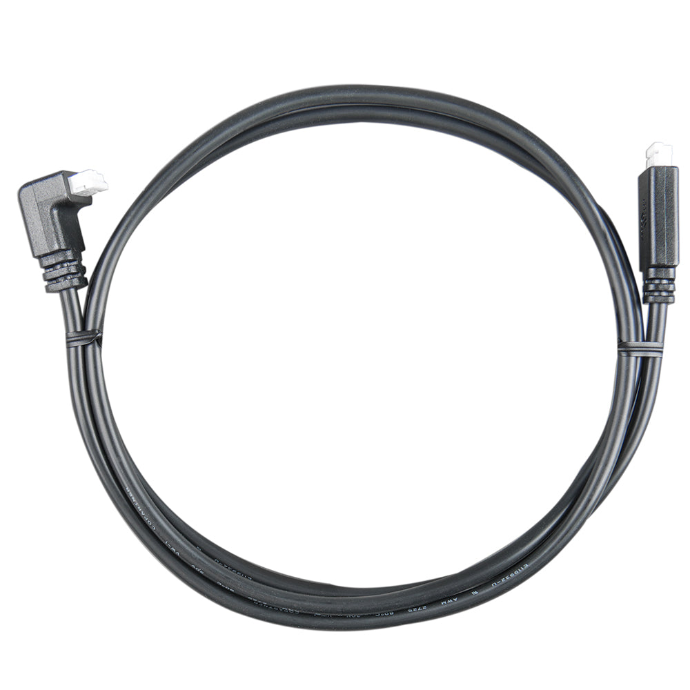 Victron Energy VE. Direct 10M cable with right-angle connector, used as accessory for Victron energy systems.