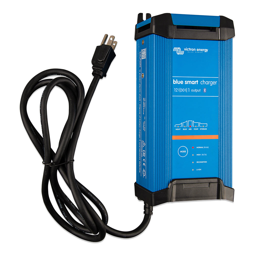 Victron Blue Smart IP22 12V DC 30A 1 Bank battery charger from Victron Energy, dry mount, suitable for marine and RV use