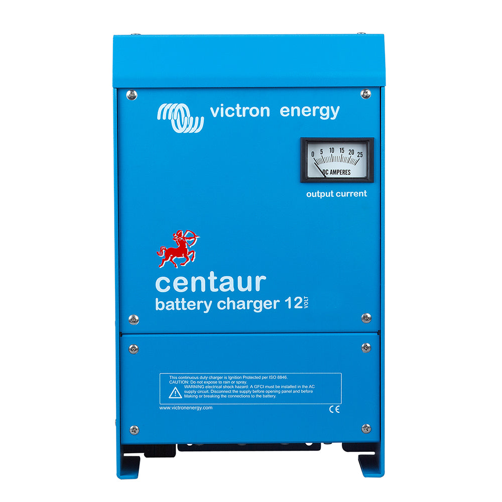 Victron Centaur 12 VDC 40AMP 3-Bank Battery Charger with 120-240 VAC input, designed for reliable marine and RV power management.