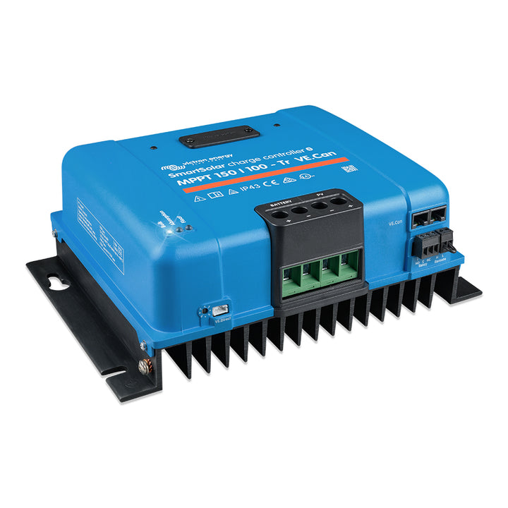 Victron Energy SmartSolar MPPT 150/100-TR VE.Can battery charger with digital display and connection ports, UL approved.