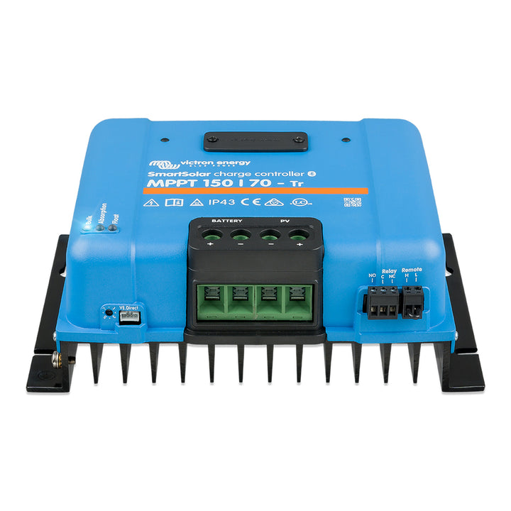 Victron SmartSolar MPPT 150/70 solar charge controller for efficient battery charging by Victron Energy, UL approved.