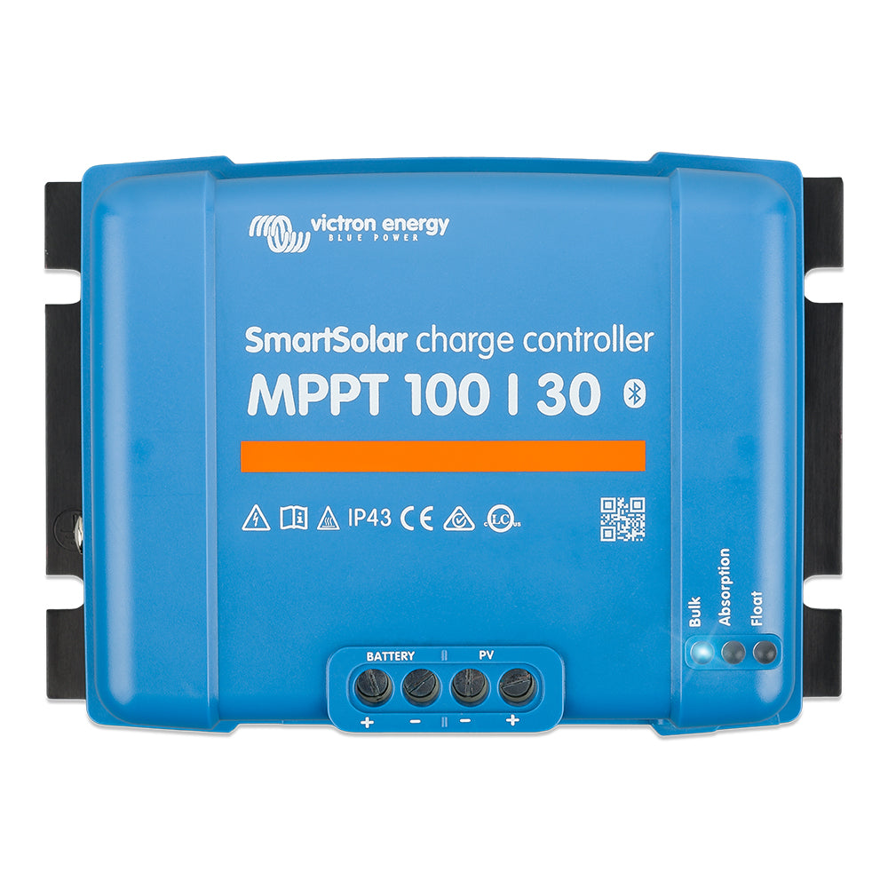 Victron SmartSolar MPPT Charge Controller 100V 30AMP for solar battery charging, UL-approved from Victron Energy.