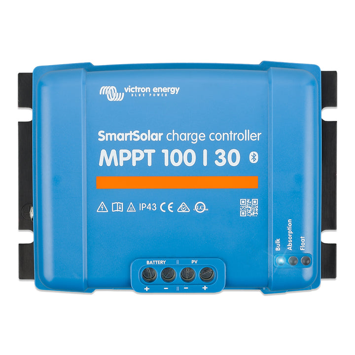 Victron SmartSolar MPPT Charge Controller 100V 30AMP for solar battery charging, UL-approved from Victron Energy.