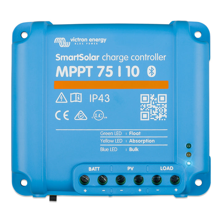 Victron SmartSolar MPPT Solar Charge Controller for batteries, 75V, 10Amp, energy-efficient battery charger from Victron Energy