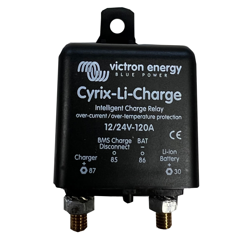 Victron Energy Cyrix LI Charge 12/24V 120A intelligent battery management relay for managing charging systems.
