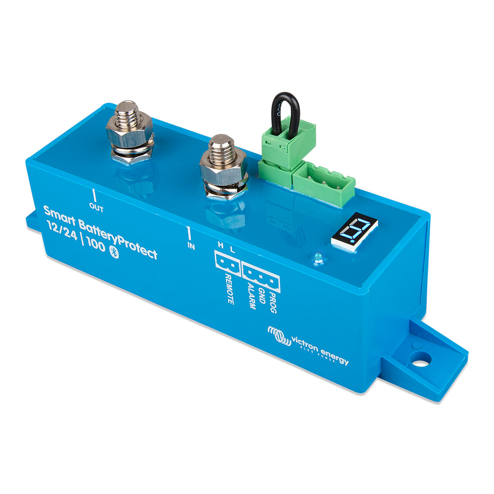 Victron Smart BatteryProtect battery management device, 100AMP, 6-35 VDC, Bluetooth capable, by Victron Energy.