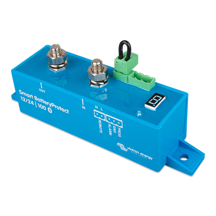 Victron Smart BatteryProtect battery management device, 100AMP, 6-35 VDC, Bluetooth capable, by Victron Energy.
