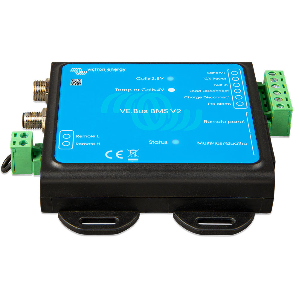 Victron Energy VE.Bus BMS V2 for Victron LiFePO4 batteries, 12-48VDC, compatible with all VE.Bus GX devices, used for battery management.