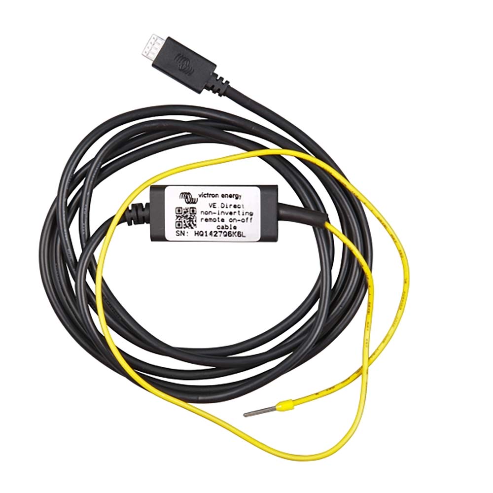 Victron Energy VE.Direct Non-Inverting Remote On-Off Cable for BlueSolar and SmartSolar MPPT battery management systems.
