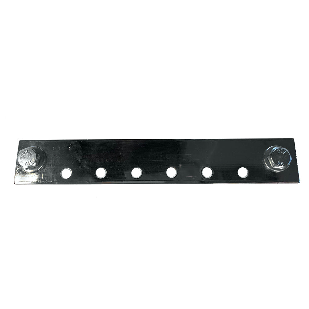 Victron Energy busbar connecting six modular holders for electrical distribution and power management.